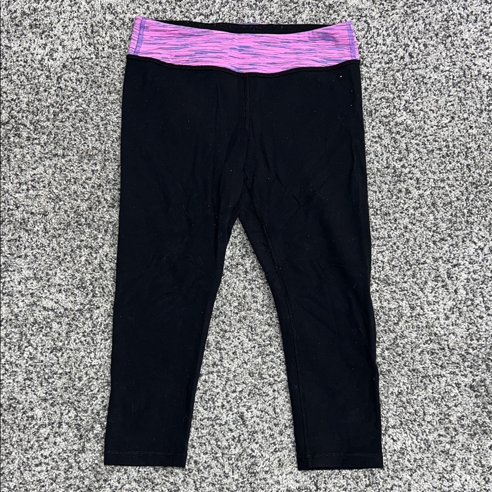 Ivivva Lulu Lemon Kids Black and Pink Leggings Girl 8